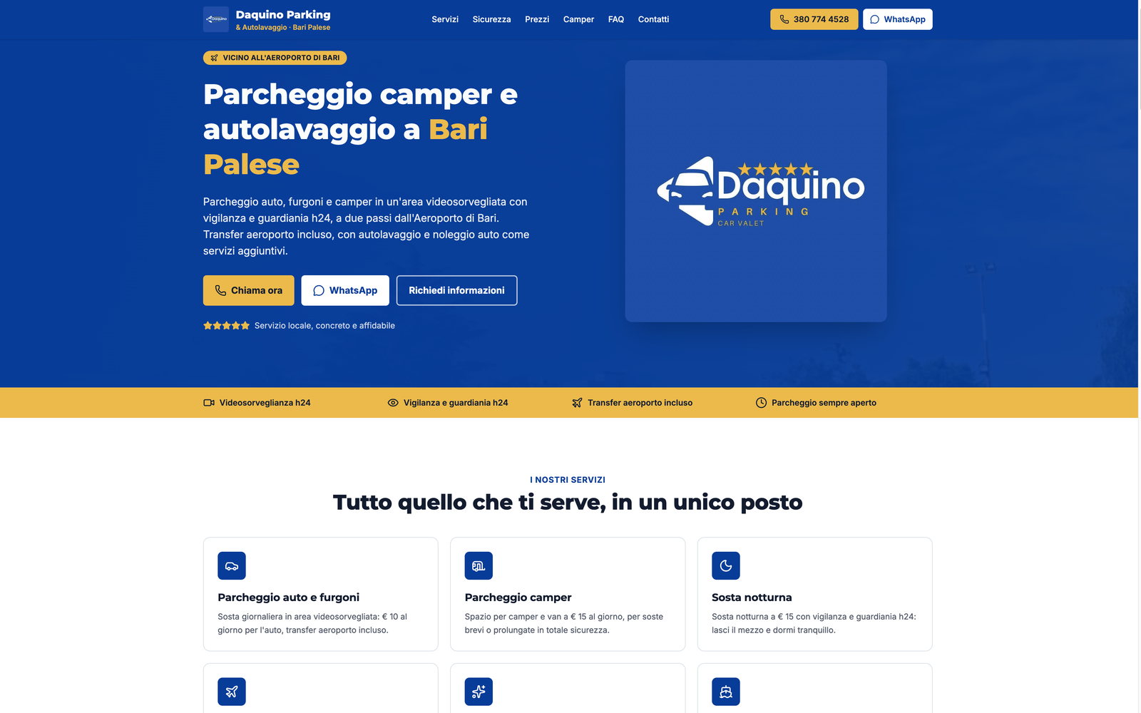 Anteprima del sito Daquino Parking